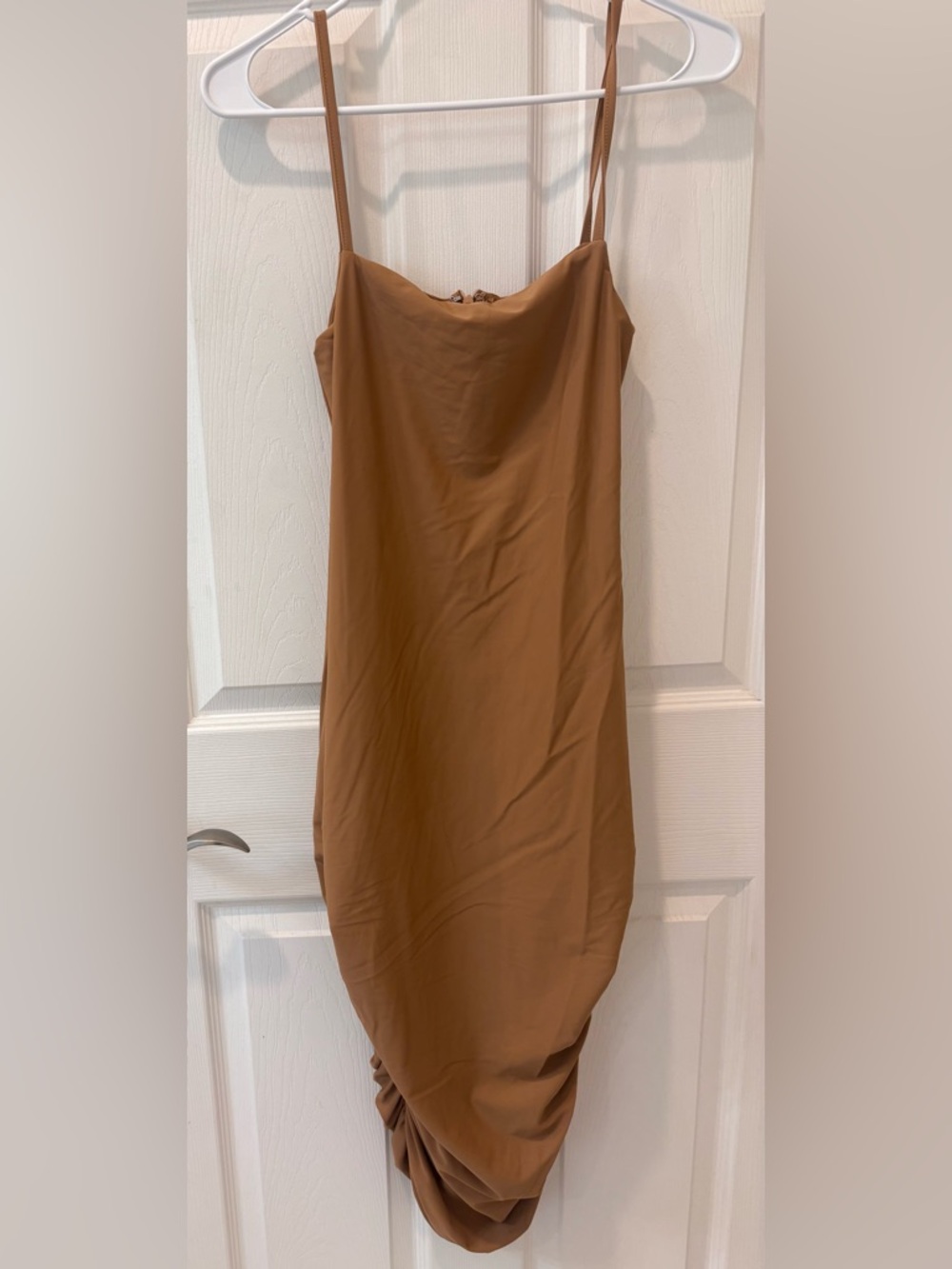 Superdown  Caramel Brown Midi Slip Dress with Spaghetti‎ Straps